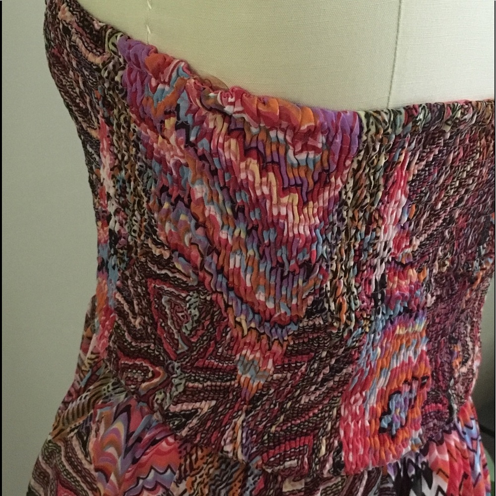 Strapless Dress Hi-Low with Ruffle - Picture 4 of 8